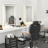 LED Bathroom Mirror 36" x 28" Front and Backlight, 5 Mins Defog, 5MM Full HD Reflected Wall Mounted T3177P284018