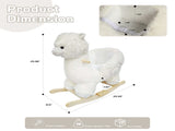Kids Ride-On Rocking Horse Toy with Lullaby Song,Alpaca Rocking Toy with Hand Puppets and Safety 97286951