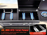 3-in-1 Outdoor Gas Grill, 48000 BTU 5-Burner Propane BBQ Grill with Flat Top Griddle & Side Burner, 31602193