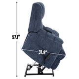 Dual Motor Heat Massage Infinite Position Up to 350 LBS Electric Power Lift Recliners with W3224P288489
