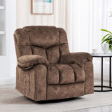 ZNTS Swivel and Rocking Recliner Chair with Massage and Heating Bonded Leather Sofa W1403P172917