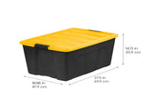 94 Qt. Plastic Storage Bins with Lids, Stackable Storage Containers, Totes, 3 Pack 12112222