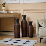 Desktop Vase, Brown Decorative Floor Vase, Classic and Neat Floor Vase, High Independent Flower W2796P261490