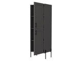 Matt Grey Hight Auxiliary Furniture with 4 Shelf B062P252171