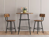 Bar table, equipped with 2 bar stools , with backrest and partition 45171915