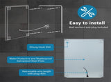 Bright LED Bathroom Mirror 40" x 32" Front Light, 5 Mins Defog, Full HD Reflected, 3 Colors 59867138
