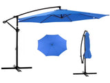Outdoor Patio Umbrella, 10ft Offset Hanging Patio Umbrella with Aluminum Stand, 8 Ribs, UV 25483134