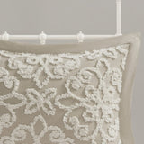 3 piece Tufted Cotton bedspread set Taupe King/Cal King B035129059