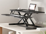 32 Inch Desk Converter, Height Adjustable Sit to Stand Riser, Dual Monitor and Laptop Workstation W2641P192319