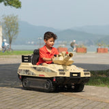 Ride On Tank 24V Thunder Tank Car with Fighting Cannon and Rotating Turret, Remote Control, Lights, W2181P156872