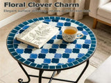 14" Metal Side Table, Indoor Outdoor Decorative End Table X-Base Heavy Duty Plant Stand for Patio 88244850