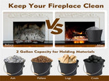 Fireplace Ashing Set, Ash Bucket Shovel Brush Cut-Resistant Gloves , Easy to 21266854