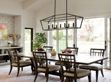 7-Light Farmhouse Kitchen Island Lighting,5 Light Industrial Linear Chandelier for Dining Room Metal W5008P465026