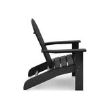 Black Adirondack Chair Premium HDPE Poly Lumber for Pool, Patio, and Garden Elegance B195P198778