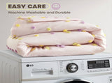 4PCS Twin/Twin XL Cotton Jacquard Pom Pom Comforter Set B035P341216