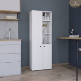 Konik 67-Inch High Storage Cabinet Kitchen Pantry With Three Doors and Three Exterior Shelves B070P173166