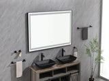 72*48 LED Lighted Bathroom Wall Mounted Mirror with High LumenAnti-Fog Separately Control W928P178088