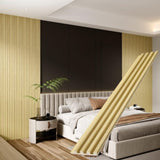 4 Packs 94.5" x 5.7" Solid Wood Panels for Wall,Acoustic Wood Slat Wall Panels for Interior Wall T3210P310263