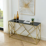 ZNTS Modern Glass Console Table, 55