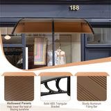 ZNTS Outdoor Overhang Awning for Sunlight Rain Snow Wind Protection 82845059