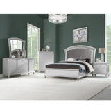 2 Drawers Wooden Nightstand in Platinum Finish B016P256133