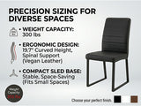 2-Pack - Premium PU office/dining chairs with high-density foam, sturdy iron legs , W2920P411149