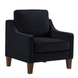 Modern Armchair, Living Room Single Seat Sofa with Wooden Legs, Upholstered Velvet Accent W2186P143466