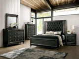 2 Drawers Wooden Nightstand with Pebbled Texture Design, Metallic Gray B016P251578