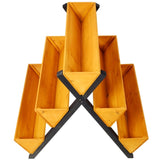 3 Tiers Wooden Vertical Raised Garden Bed with Legs,Brown Planter Raised Beds Kit for Flowers Herbs 96175538