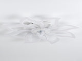 Modern Ceiling Fan with Lights Remote Control, 8 PCS Blades ,32" white Ceiling Fan with Light, 6 W3775P566904