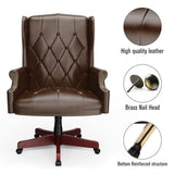 ZNTS 330LBS Executive Office Chair, Ergonomic Design High Back Reclining Comfortable Desk Chair - Brown W1550115019