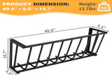 Large Capacity Hay Feeder, Heavy-Duty Steel Goat Hay Rack, 40.8" Long Wall Mounted Horse Hay Holder, 52973906