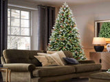 Artificial 7ft Green LED-lit Christmas Tree with 2178PE/PVC Mixed Branch Tips,Red fruit and Pine 94776815