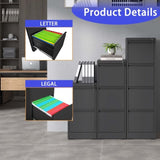 3 Drawer Metal Vertical File Cabinet with Lock Office Home Steel Vertical File Cabinet for A4 52558966