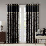 Jacquard Curtain Panel Pair B03598268