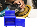 Detachable 5 Drawer Tool Chest with Bottom Cabinet and One Adjustable Shelf--Blue 35102521