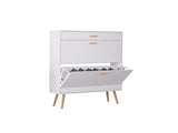 Shoe, 16 Pair Shoe Rack Storage Organizer with 2 Flip Drawers, White Entryway Shoe Storage 61976300