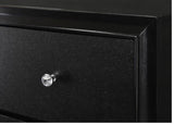 1pc Modern Glam Style Black Finish Glam Seven Drawer Dresser Embossed Crocodile Pattern Wooden B011P217897