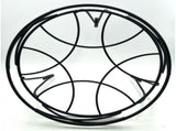 (2 pack) 13IN Round Matte Black Metal Plant Stand 04418743