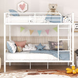 Full Over Full Metal Bunk Bed, White MF310408AAK