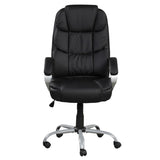 ZNTS PU Leather Upholstered Office Task Chair, Modern Adjustable 360 Degree Swivel Chair, High Back, B011P204085