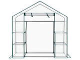 Mini Walk-in Greenhouse with PE Cover, 4-Shelf Indoor Outdoor Plant Gardening Green House for Garden 39486403