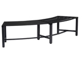 Black 141 x 35.5 x 40 cm 2-Seater Curved Iron Bench 26119926