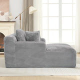 Full- compressed Chaise Lounge Sofa Bed 48.8" Upholstered Sofa Couch with Removable Pillows, Modern 83733908