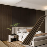 4 Packs 94.5" x 5.7" Solid Wood Panels for Wall, Acoustic Wood Slat Wall Panels for Interior Wall T3210P310266