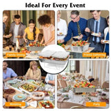 42-Piece Complete Disposable Chafing Dish Set - Includes 6 Half-Size Pans & Lids, 6 Full-Size Pans, 01111181