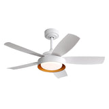 42 Inch Ceiling Fans with LED Light 22W and Remote Control 6 Wind Speed Reversible DC Motor White W934P244412