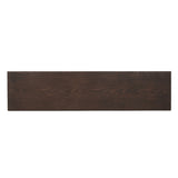 Outdoor Aluminum Dining Bench with Steel Frame, Brown / Black 61625.00BBRNMP1