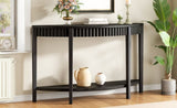 Mirod Elegant Half-Moon Entryway Table with Wood Veneer and Open Shelf A Refined Accent Piece for N760P285986B