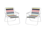 2PCS Folding Beach Chair, Lightweight Beach Chair with High Back, Portable Foldable Camping Chair 52331487